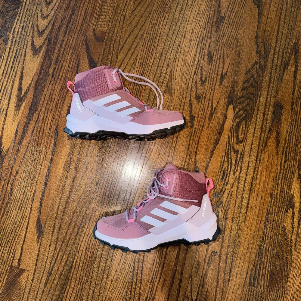 adidas Terrex AX4R Mid Women's Hiking Shoes - Maroon and Pink